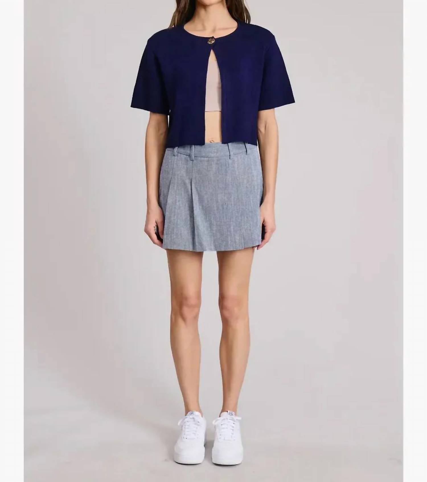 Flat White - Priscilla Short Sleeve Cardigan