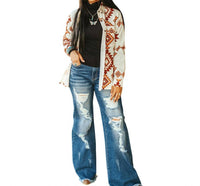 Lucky & Blessed - High Rise Distressed Trouser Jeans