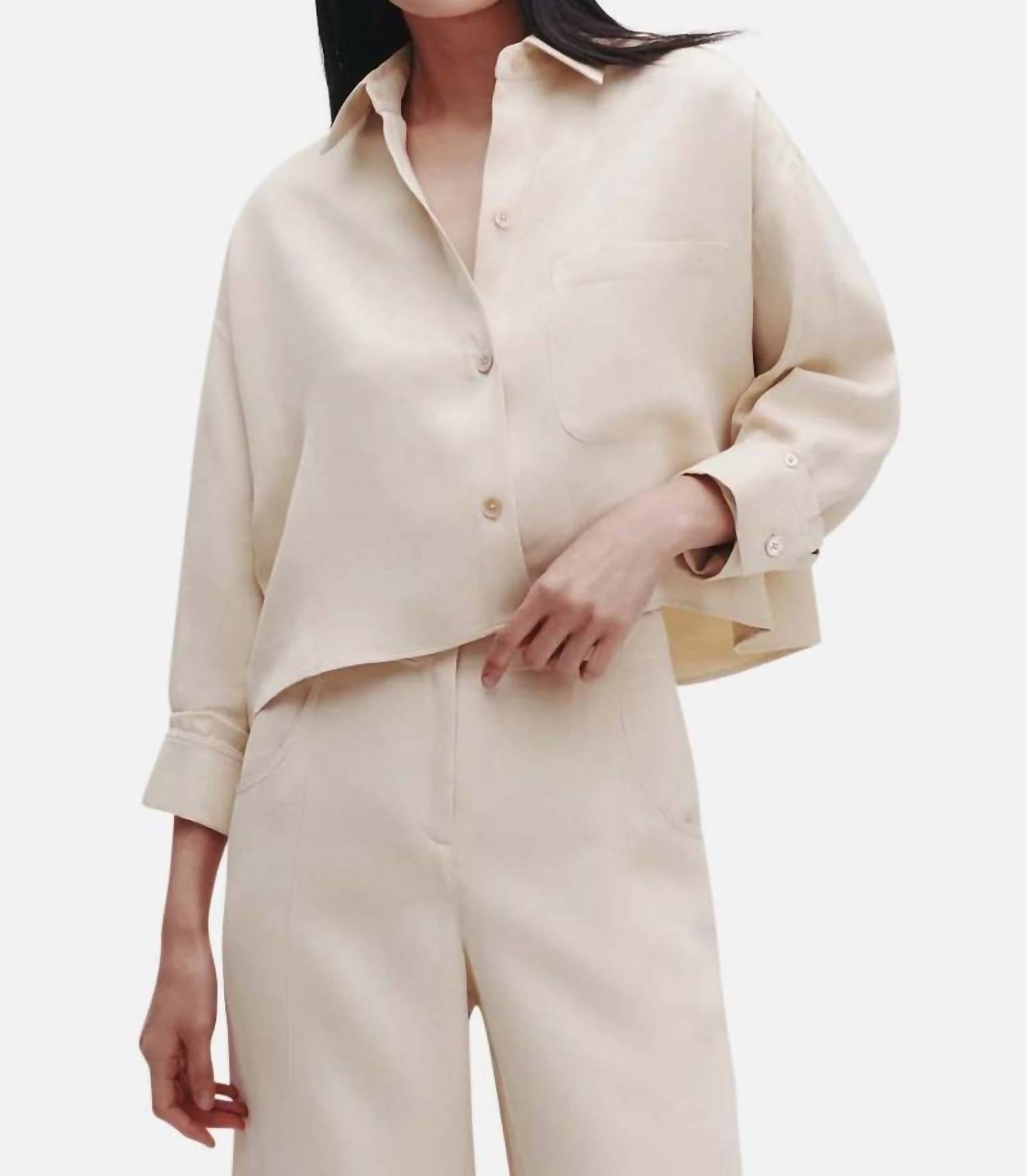 Twp - Soon To Be Ex Cropped Button-up Shirt