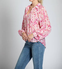 Apny - Half-placket Pullover Blouse