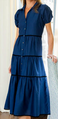 Sail To Sable - Button Front Shirt Dress