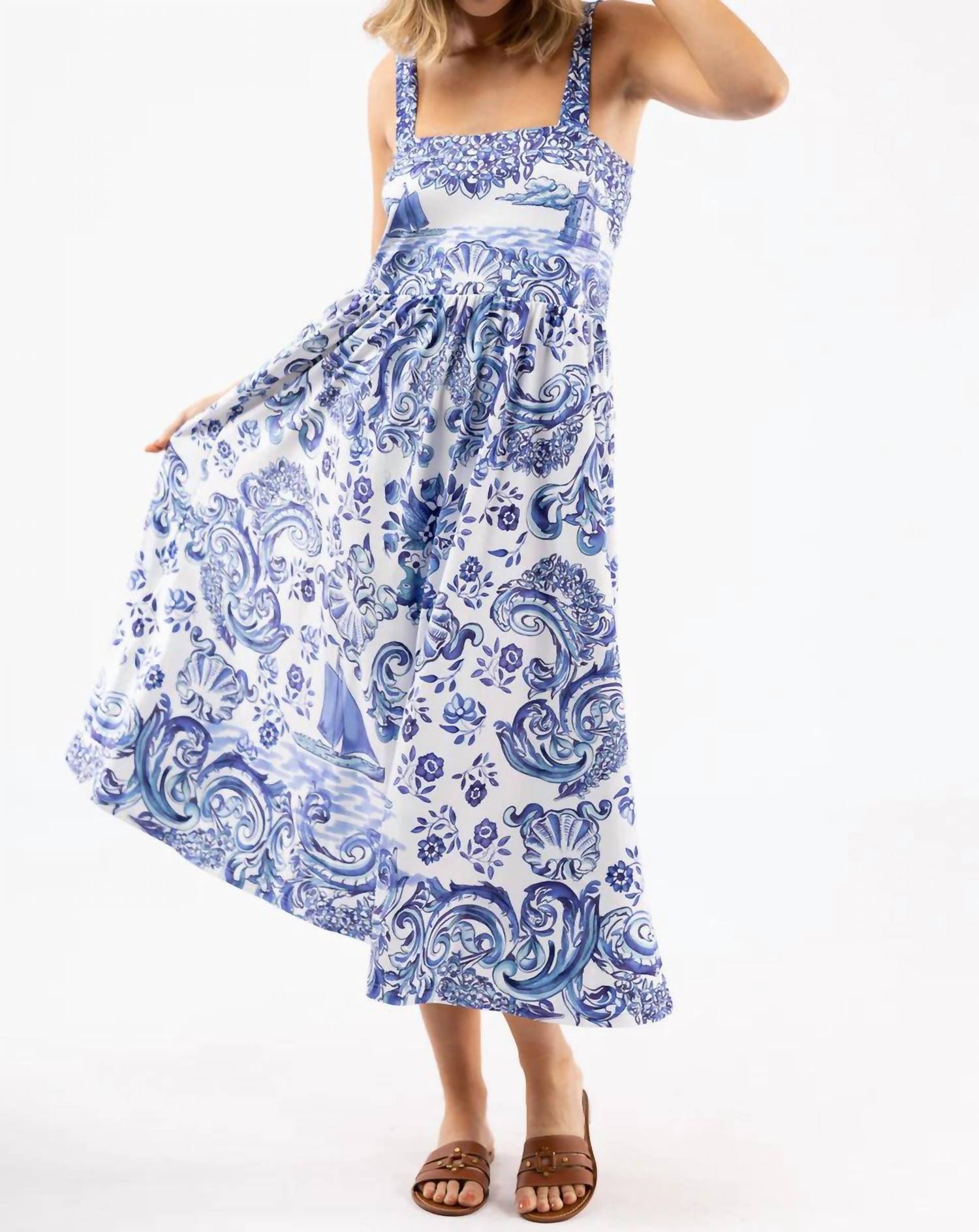 SMITH & QUINN Heather Midi Dress in port porcelain - women's dress - view 4