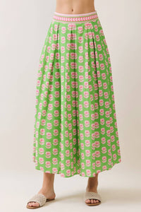 Tcec - Floral Print Midi Skirt
