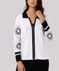 Angel Apparel - Star Zip-Up Knit Jacket
