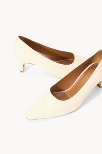 STAUD Women's Wally Leather Pumps in cream - women's heels - view 4