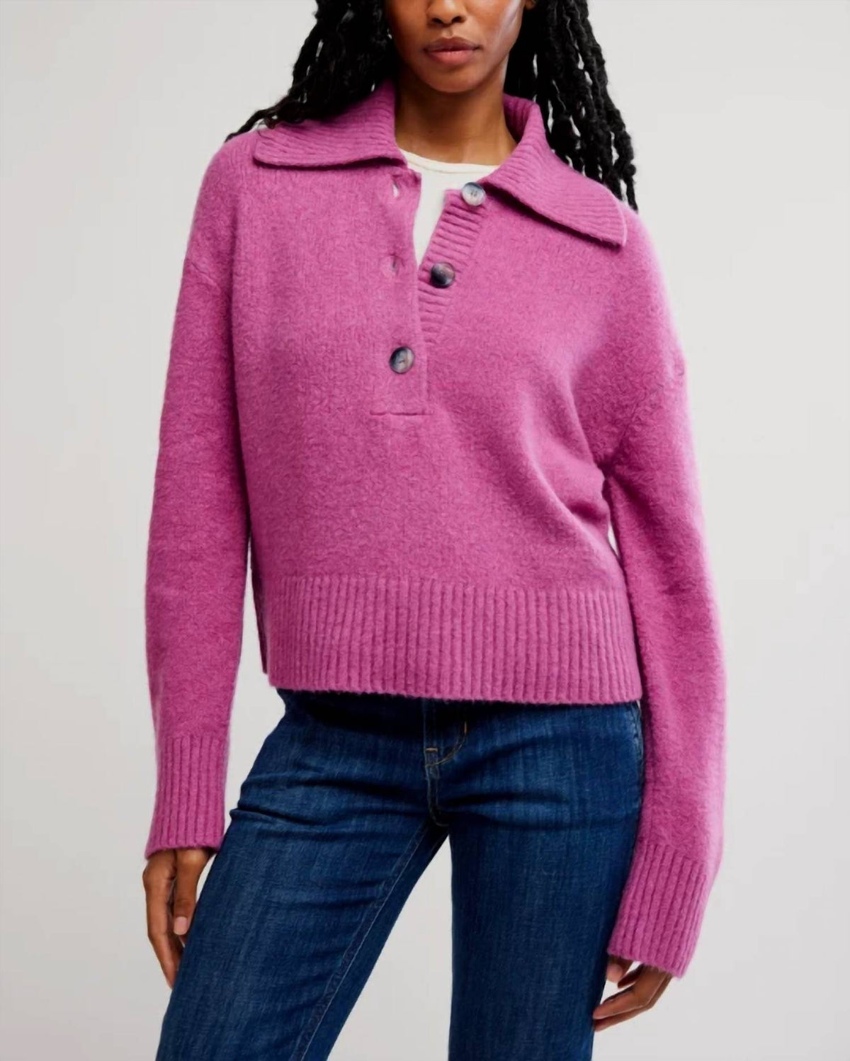 Free People - Trading Up Polo Sweater