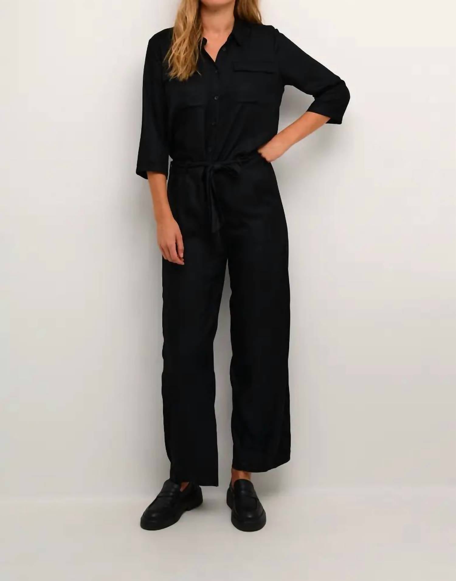 Kaffe - Ruthie Half Sleeve Button Jumpsuit