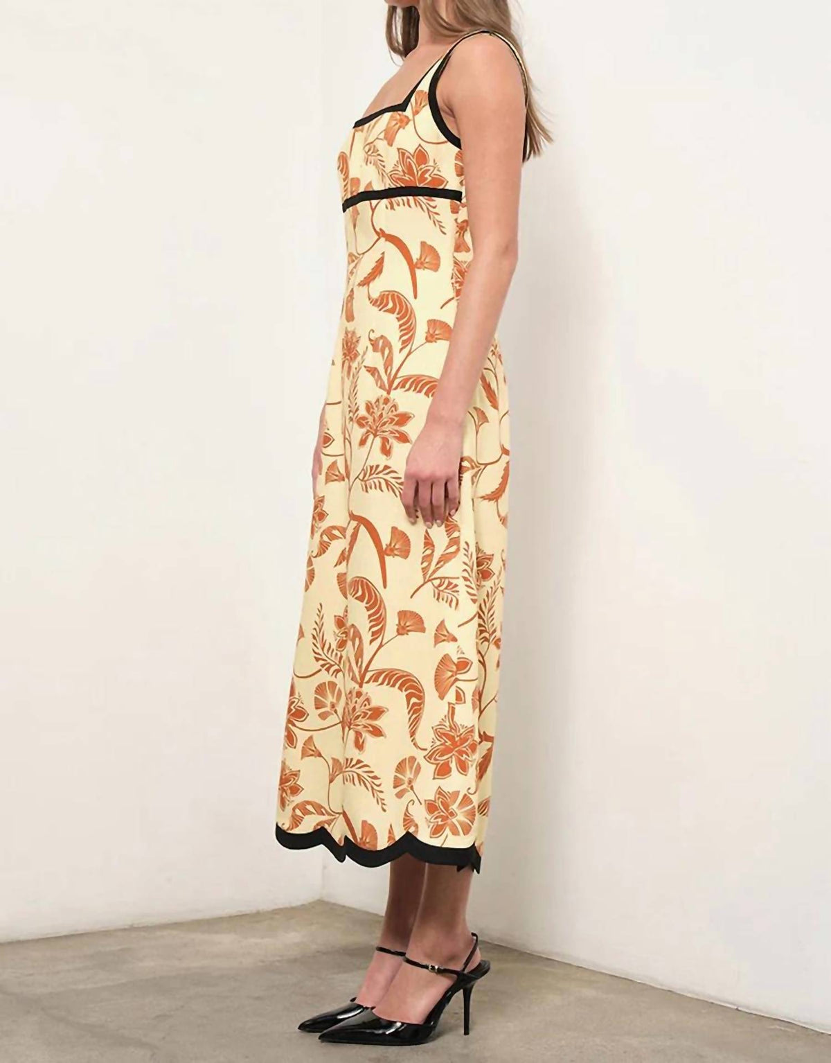 Maude Club - Melanie Linen Midi Flare Dress