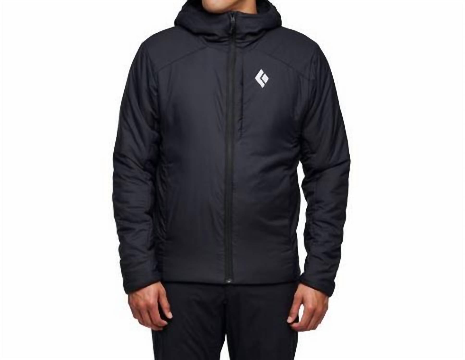 Black Diamond Men's First Light Stretch Hoody in black - men's shirt
