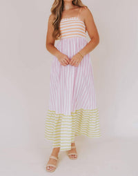 In February Sorbet Splash Maxi Dress in pink - women's dress