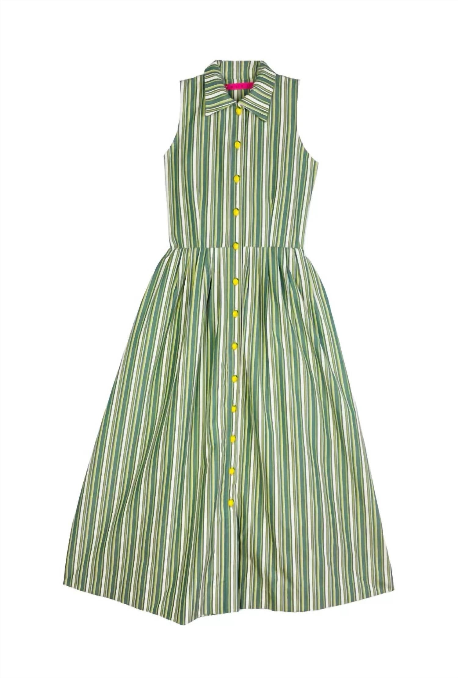 Buru - Lemon Sleeveless Twist Dress