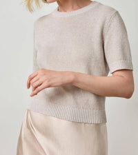 Lilla P - Women's Short Sleeve Sparkle Top