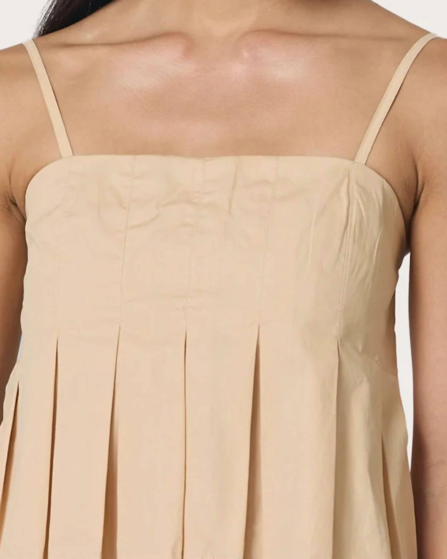 Lusana - Myra Pleated Peplum Top