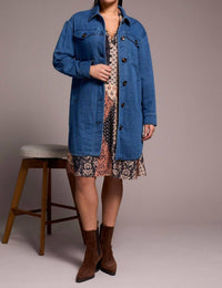 Tribal - Quilted Cotton Button Front Shacket
