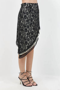 Whiteroom+Cactus - Leila Lace Asymmetrical Skirt