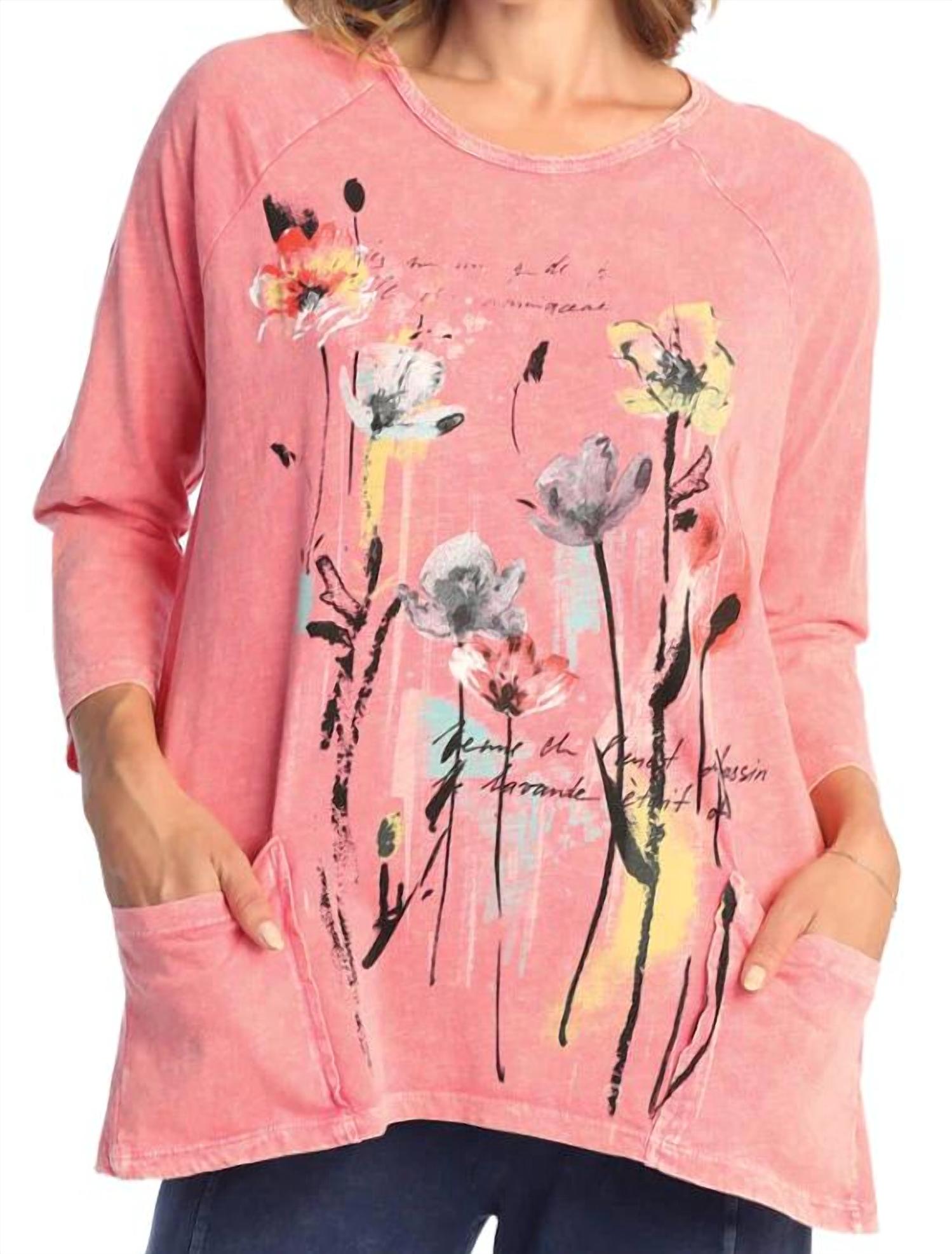 Jess & Jane - Mineral Washed Patch Pocket Cotton Top