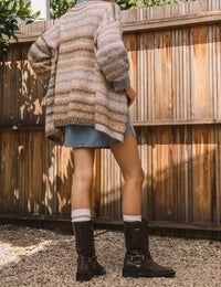 Skies Are Blue - Selina Striped Cardigan Sweater