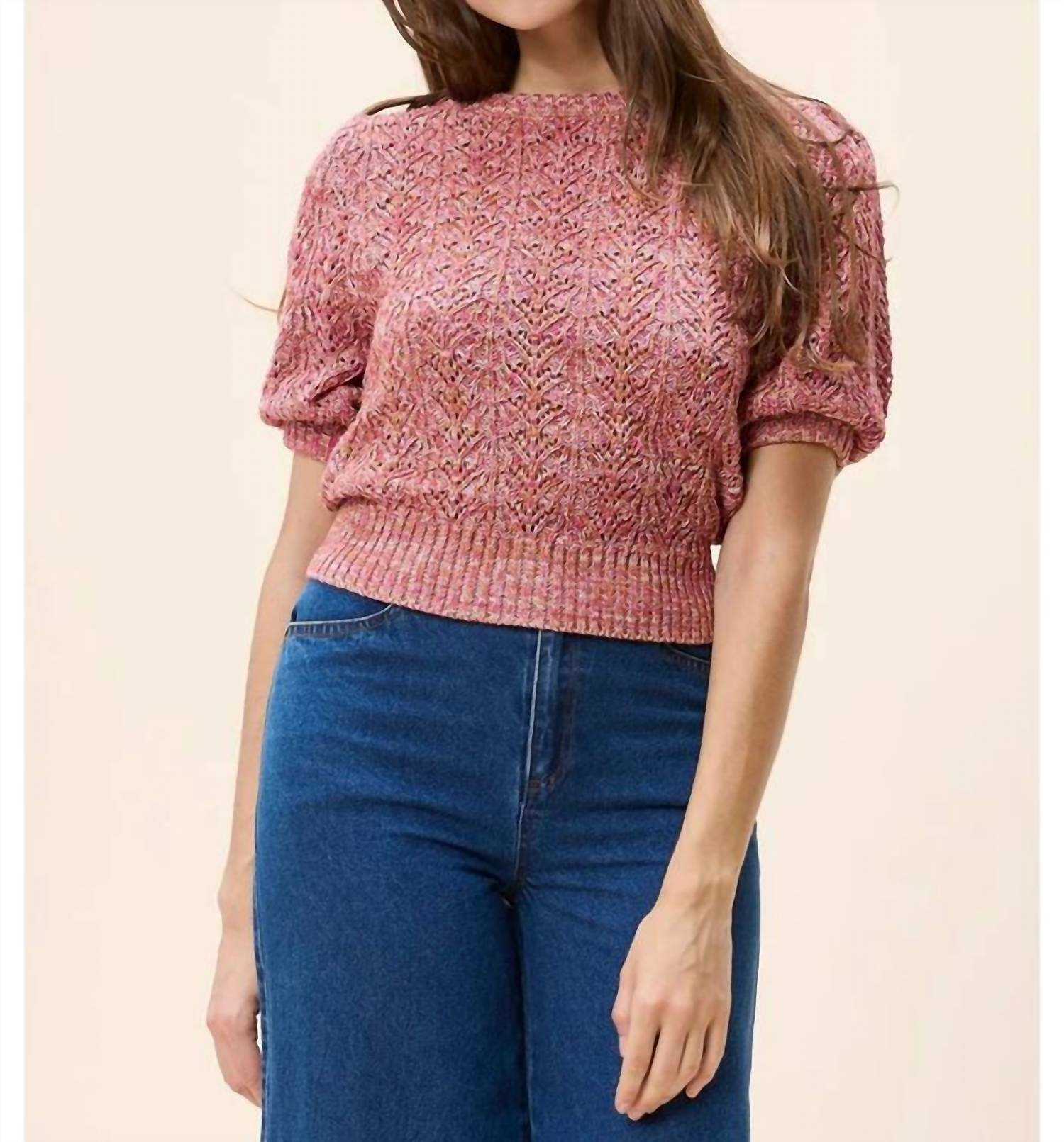 Cleobella Sonette Sweater in red bud - women's sweater