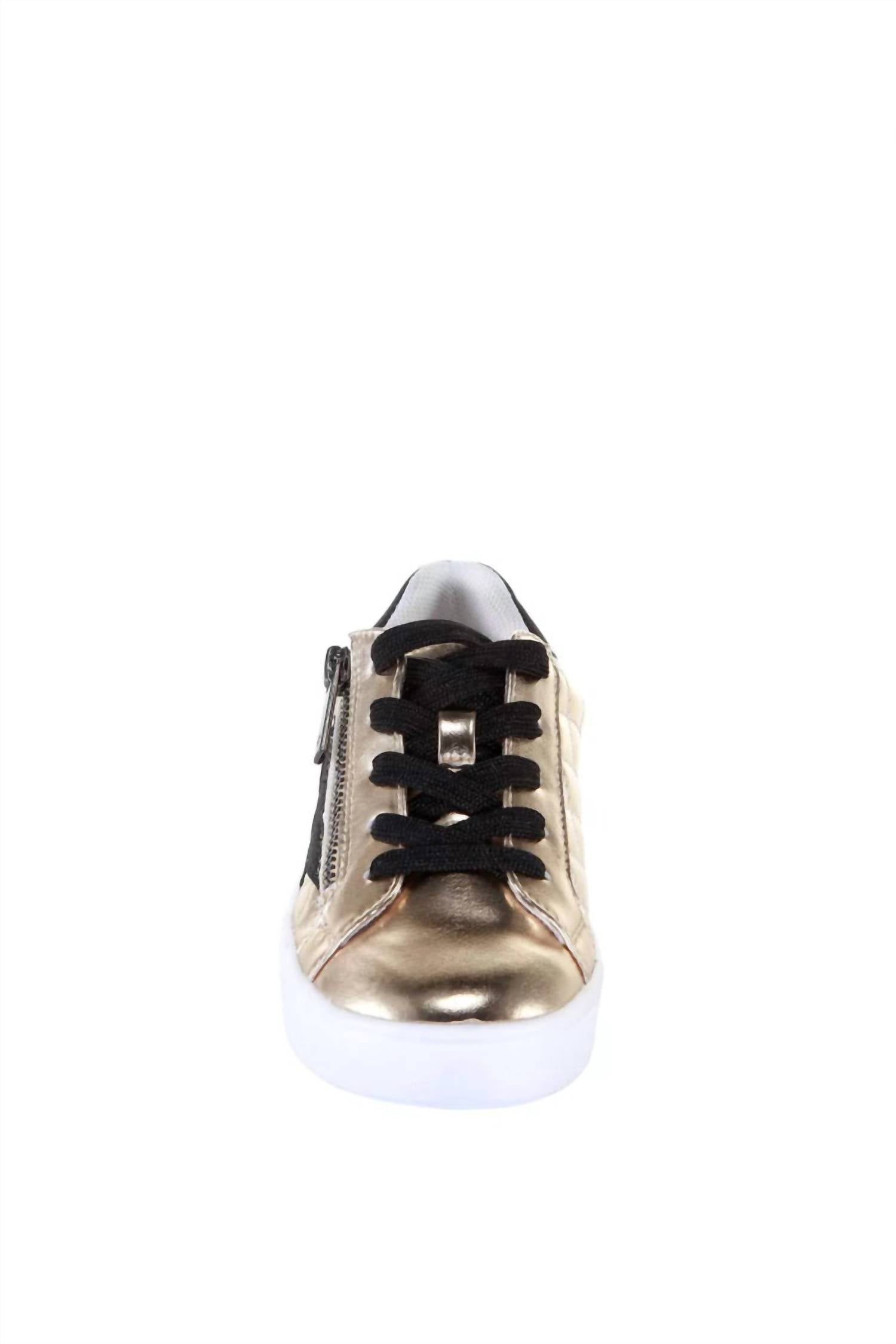 Nina Girls Ibby Low-top Sneakers in platino metal - kids' sneaker - alternate view
