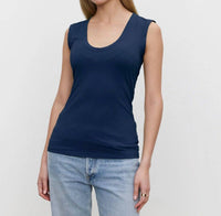Velvet by Graham & Spencer Estina Sleeveless Tank Top in midnight - women's tank top