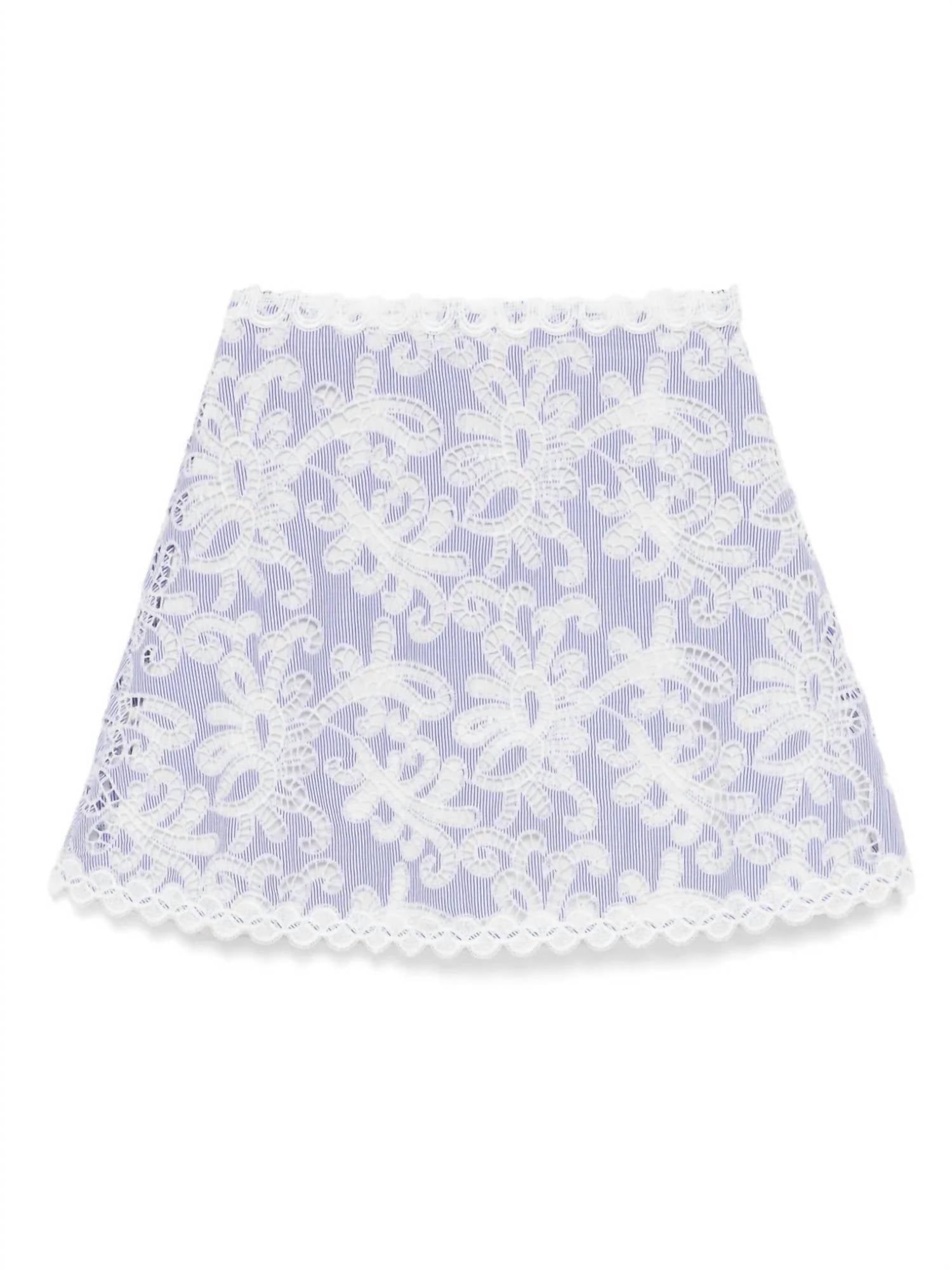 Waimari - Cecil Embroidered Eyelet Mini Skirt