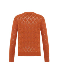 Theo The Label - Ersa Pointelle Argyle Pullover
