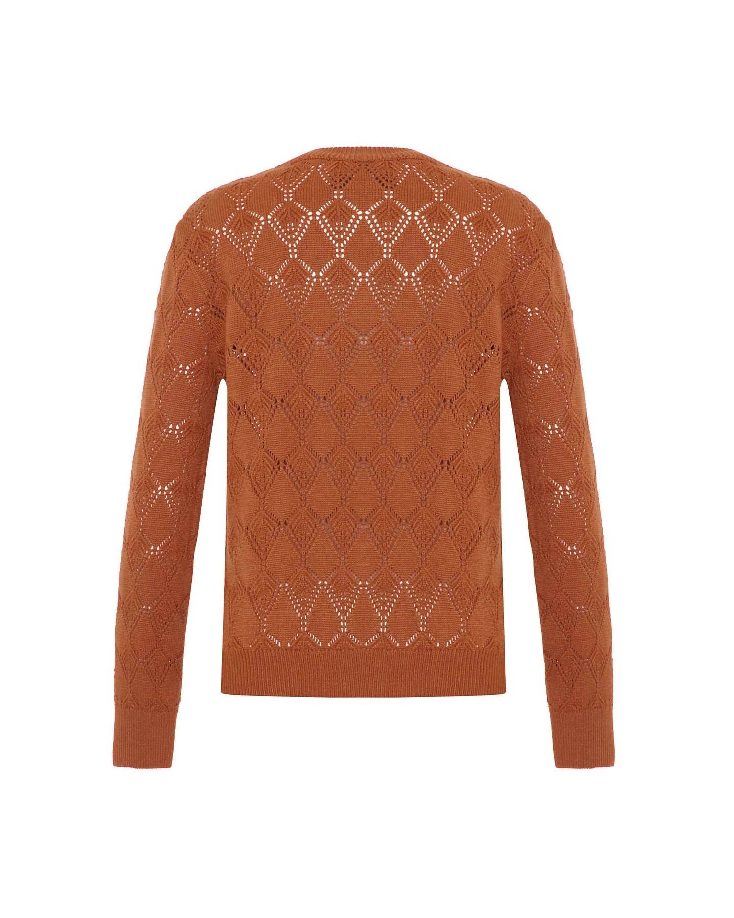 Theo The Label - Ersa Pointelle Argyle Pullover