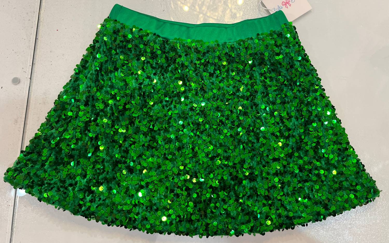 Lulu Bebe Girl's Sequin Skort in green - kids' item