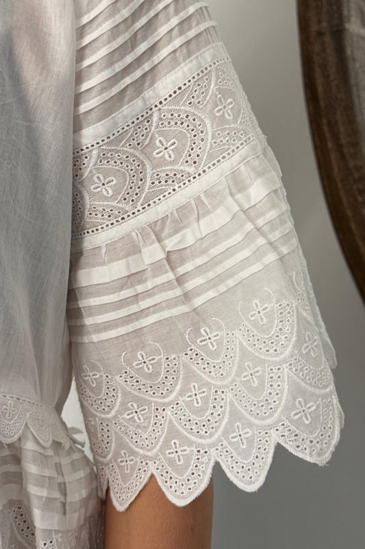 Loveshackfancy - Lucce Three Quarter Sleeve Top