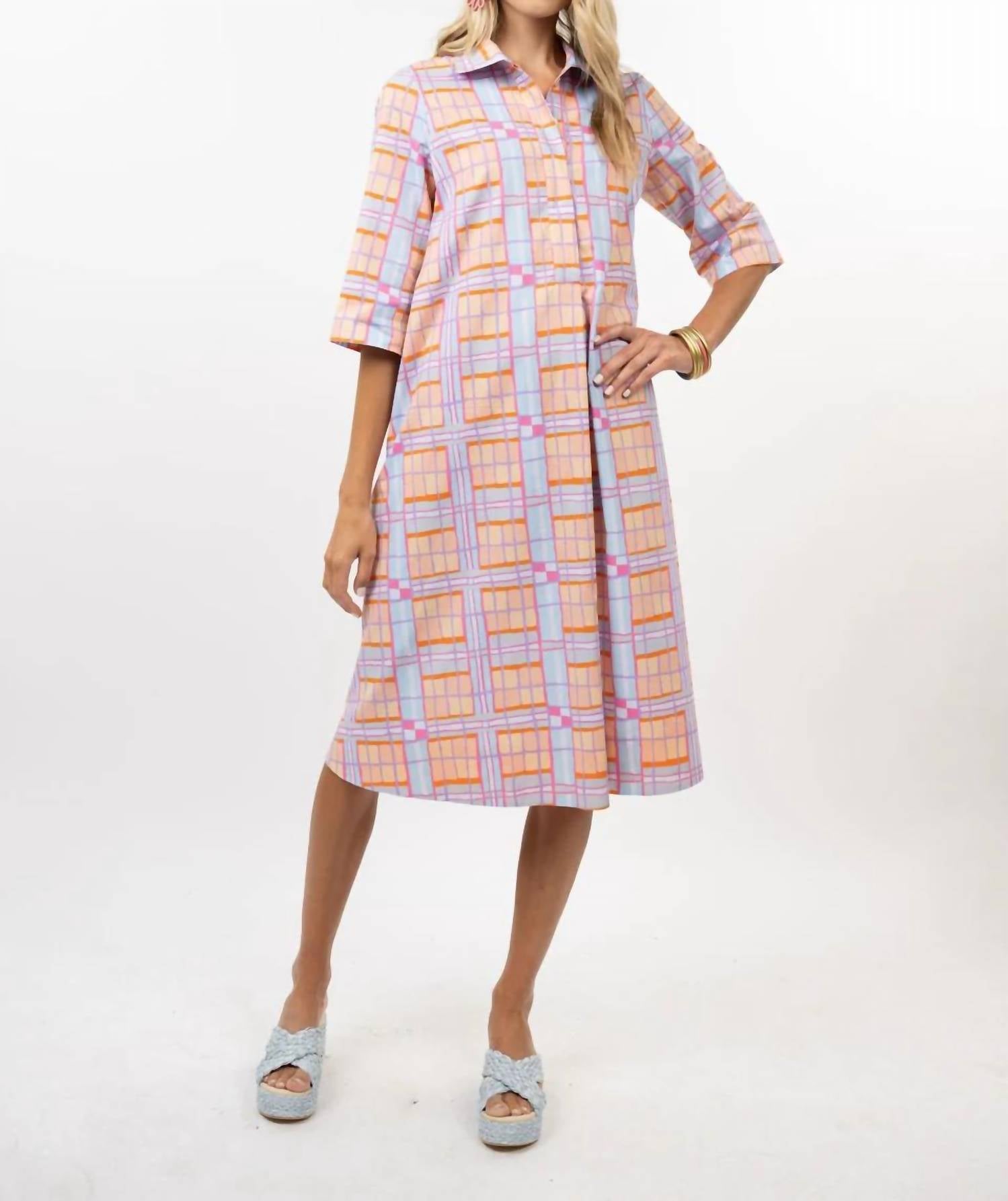 Uncle Frank - Plaid Midi Swing Dress