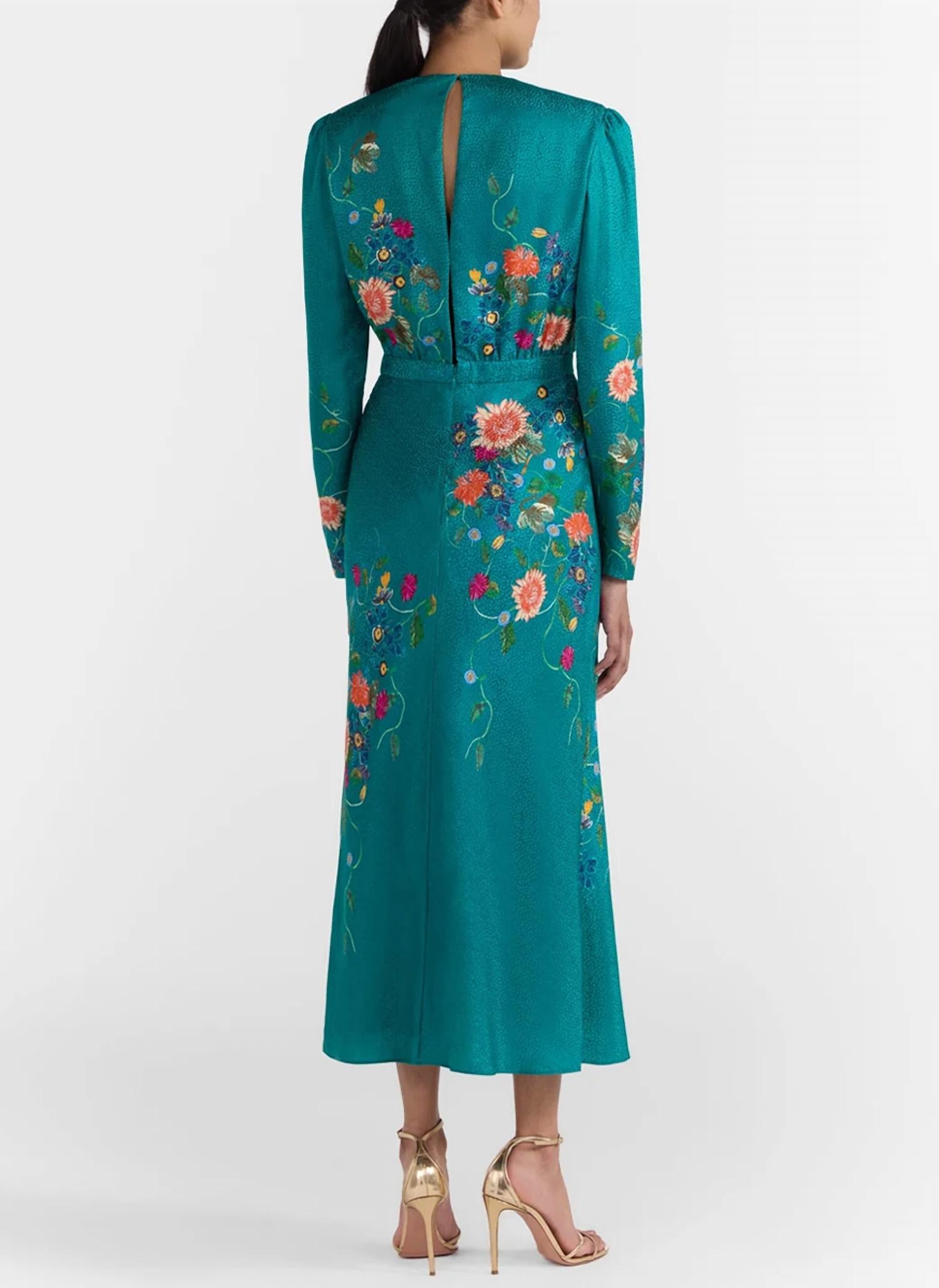 Saloni - Claudia Floral Midi Dress