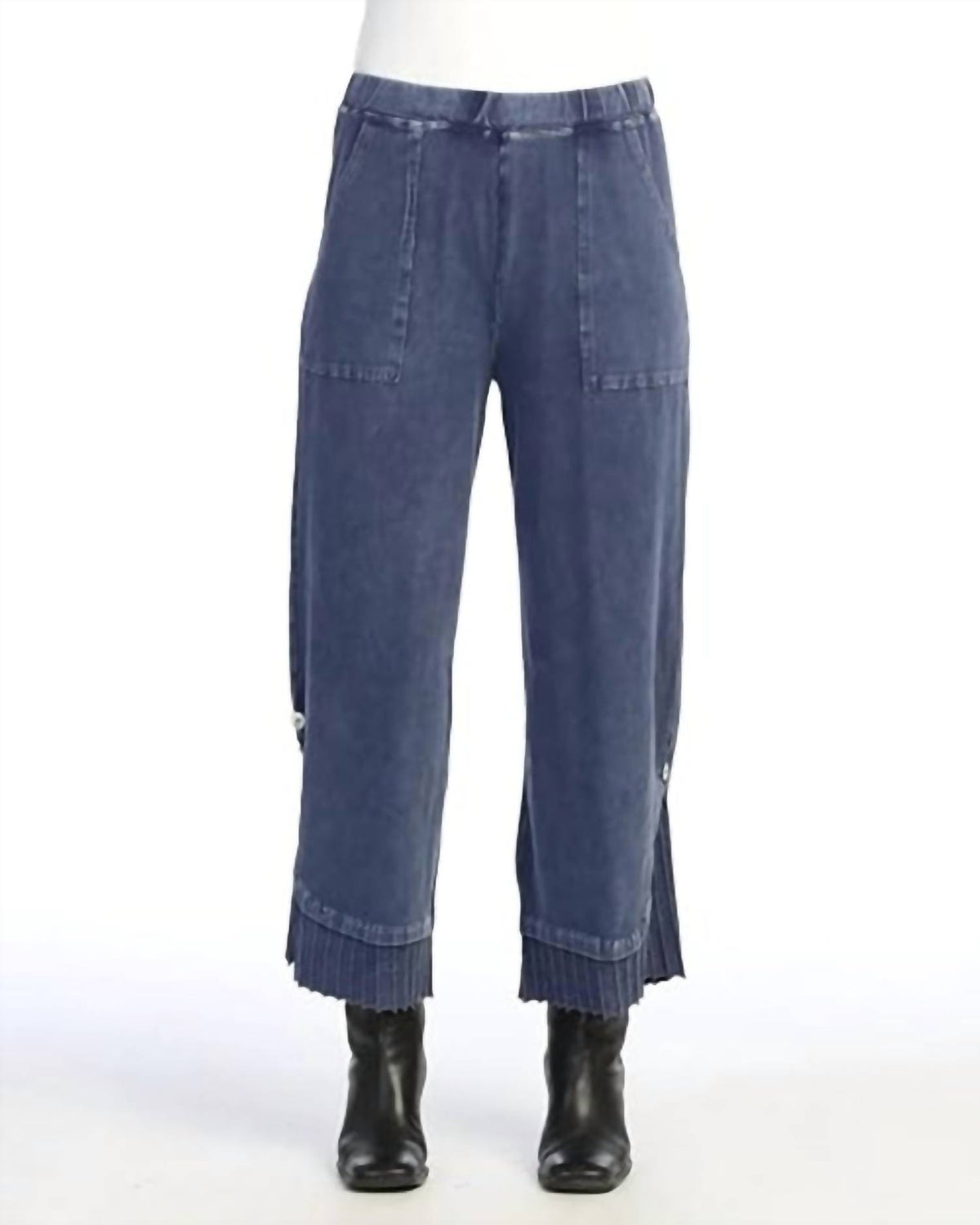 Jess & Jane - Mineral Washed Wide Leg Pant