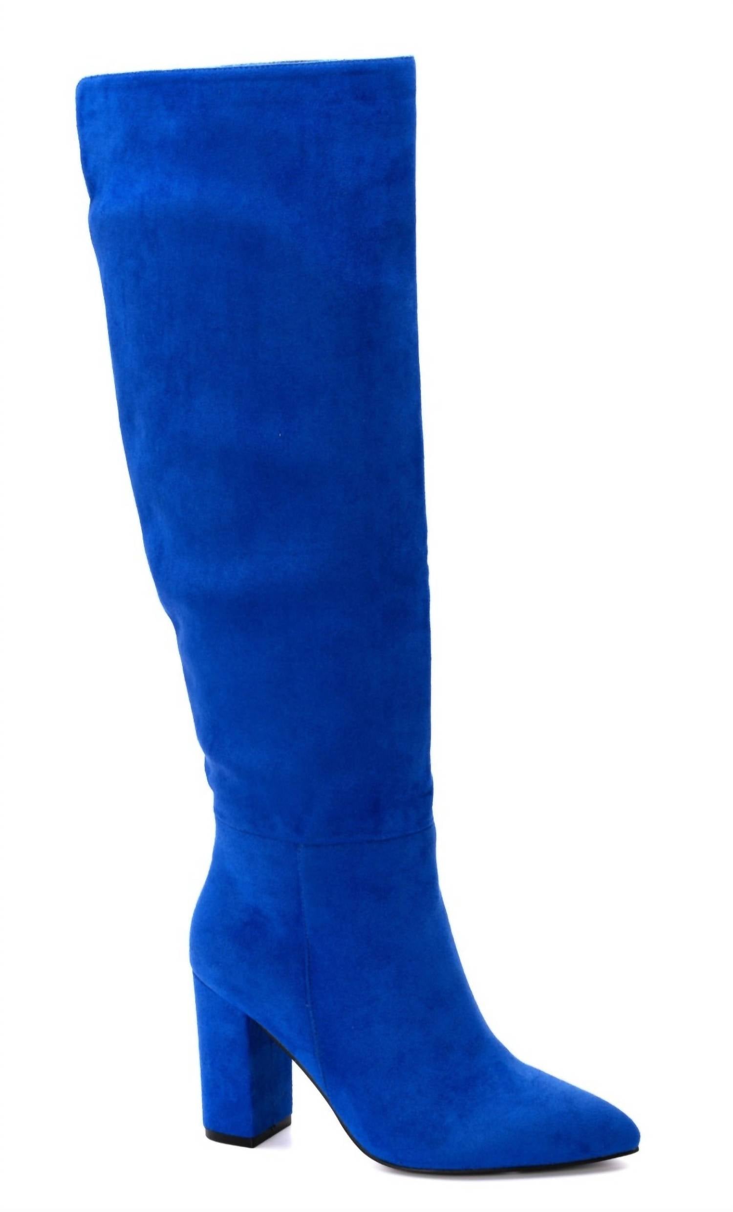 Corkys Footwear Women's Two Faced High Leg Boot in electric blue - women's shoe