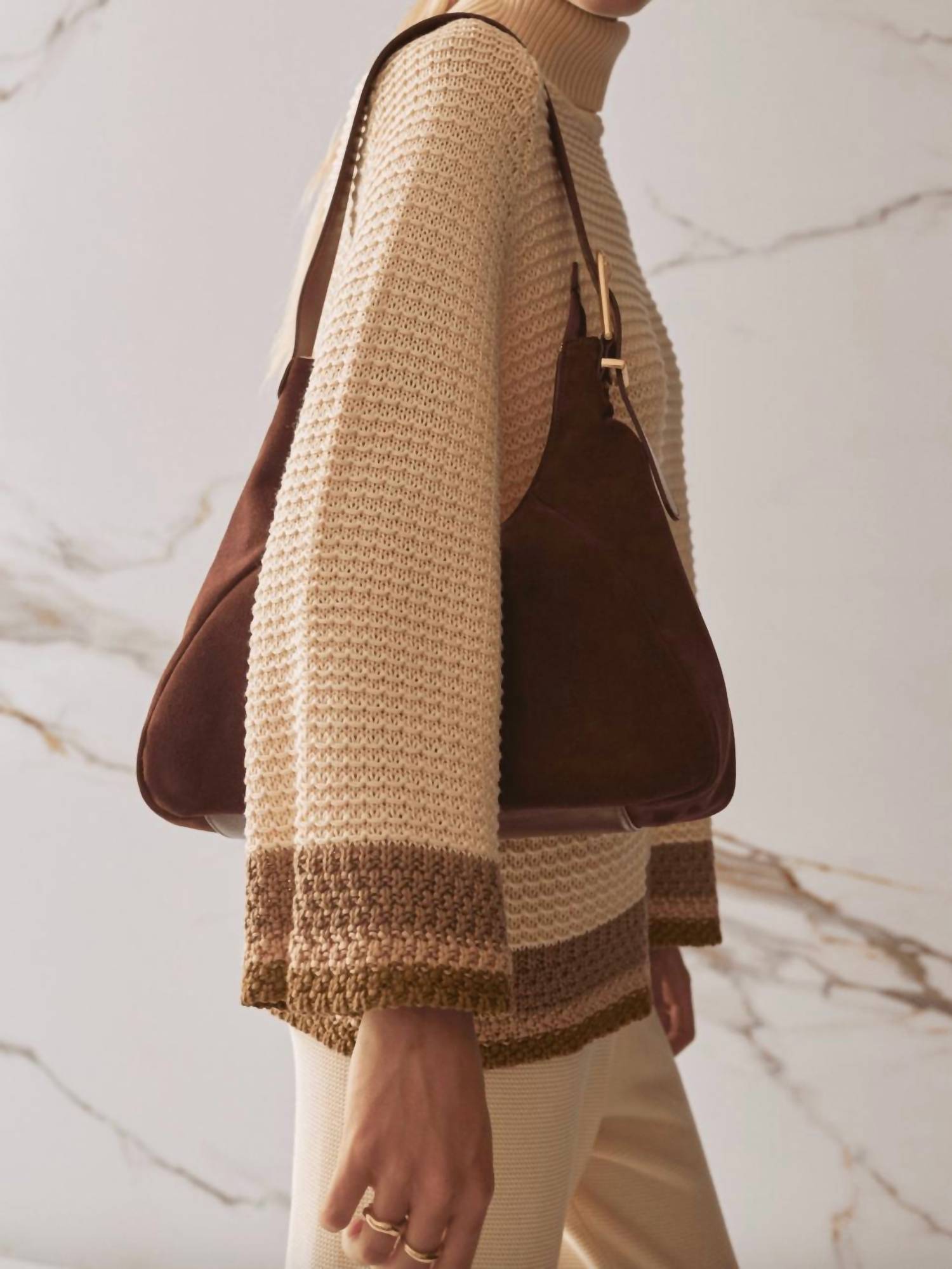 Sancia Soul Knit Jumper Sweater in sycamore stripe - women's sweater - alternate view