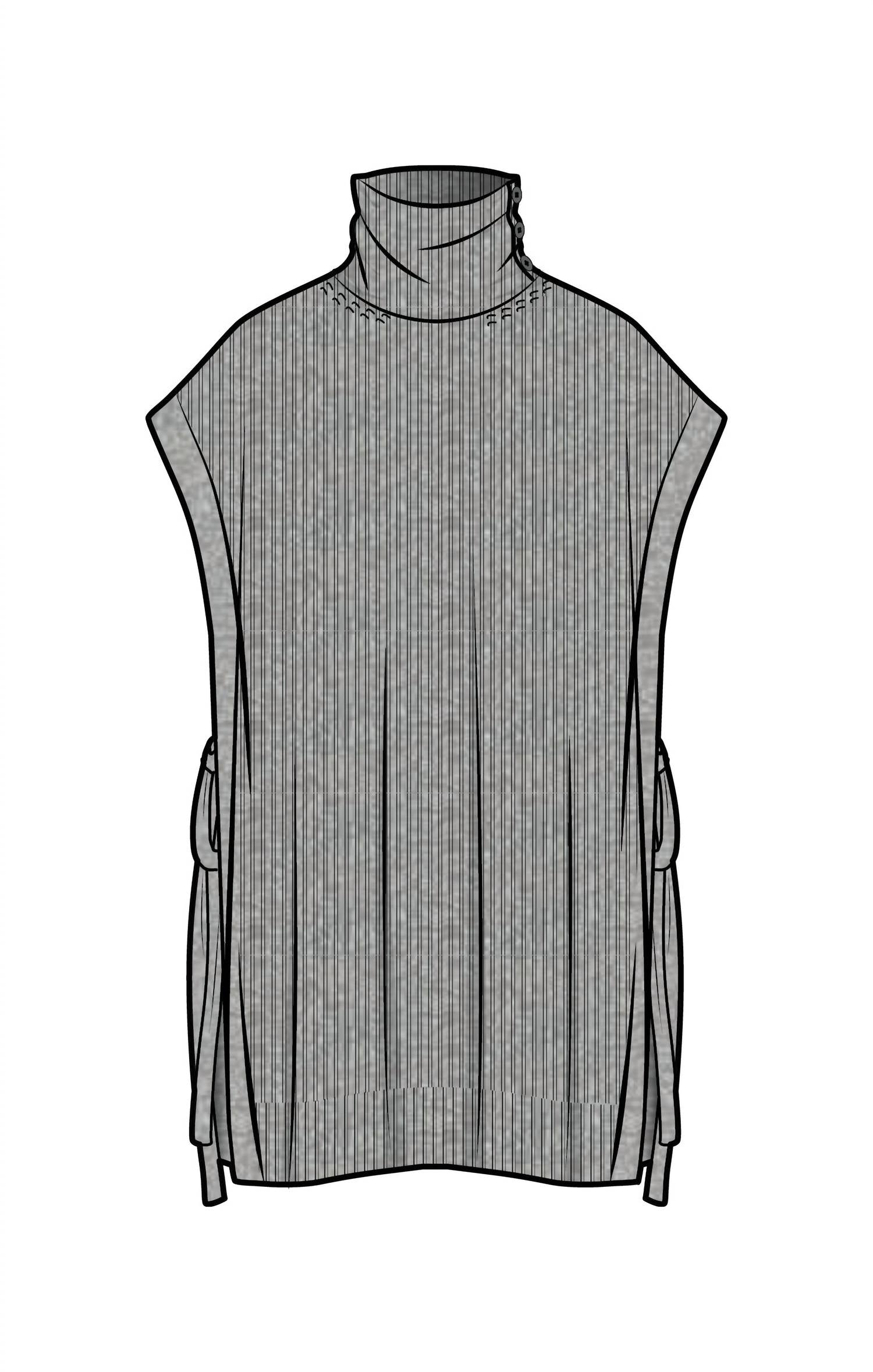 Paper Label - Ophelia Turtle Neck Poncho Sweater