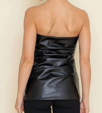 Fore Collection - Vegan Leather Bandaeu Top