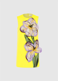 Leo Lin - Yvonne Applique Floral Mini Dress