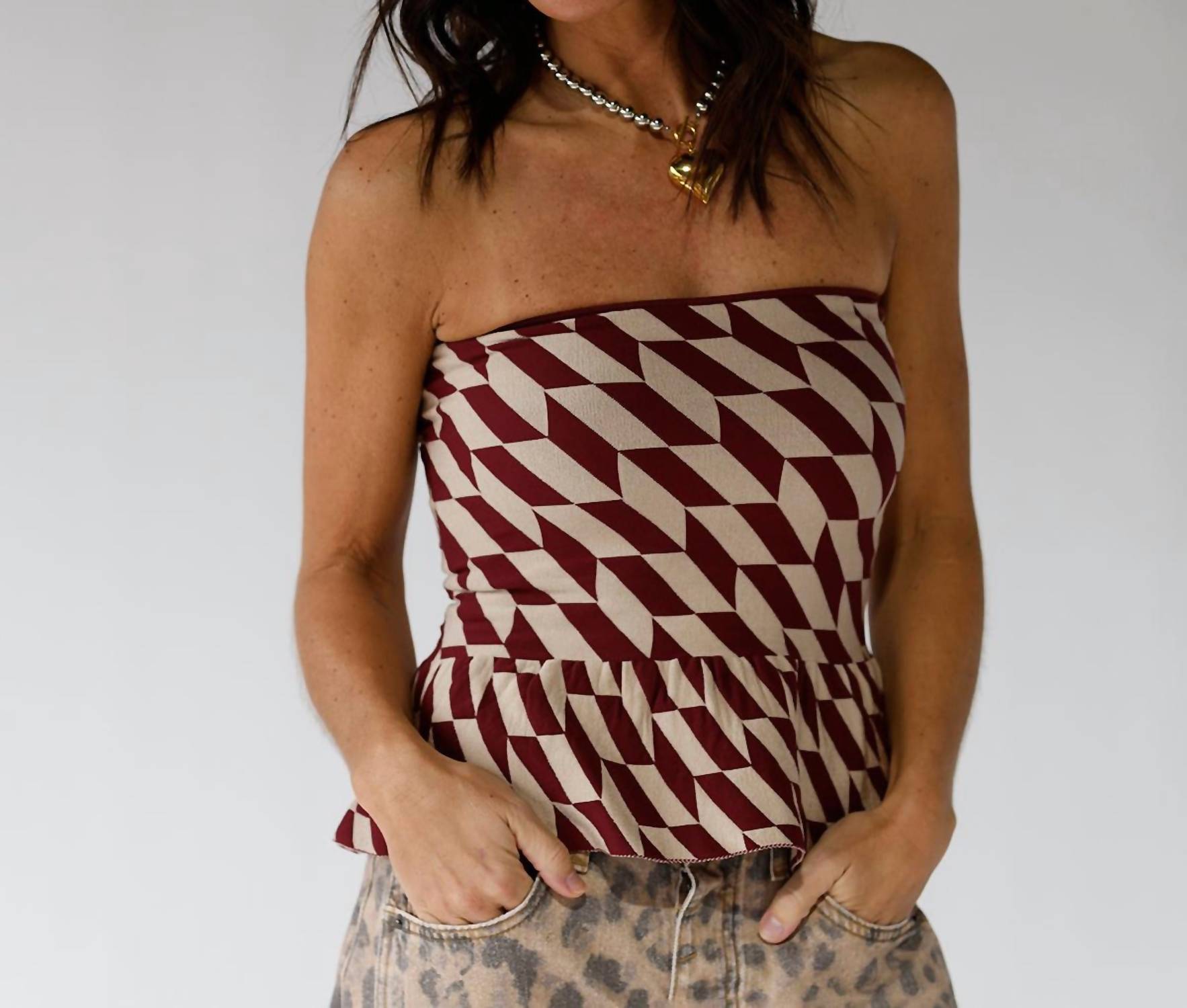 Lucy Paris - JULIETTE STRAPLESS TOP