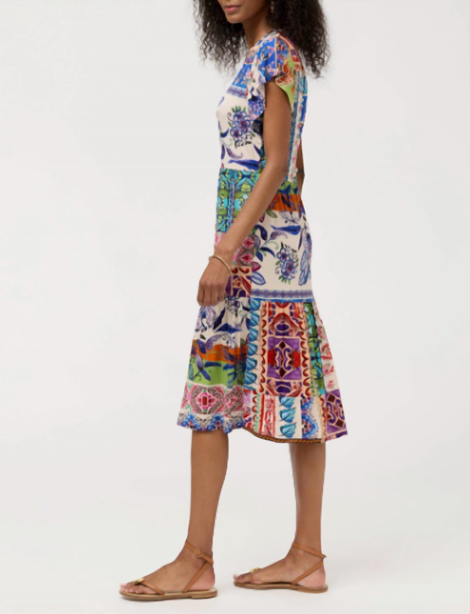 Johnny Was - Janie Favorite Tiered Tea Length Midi Dress