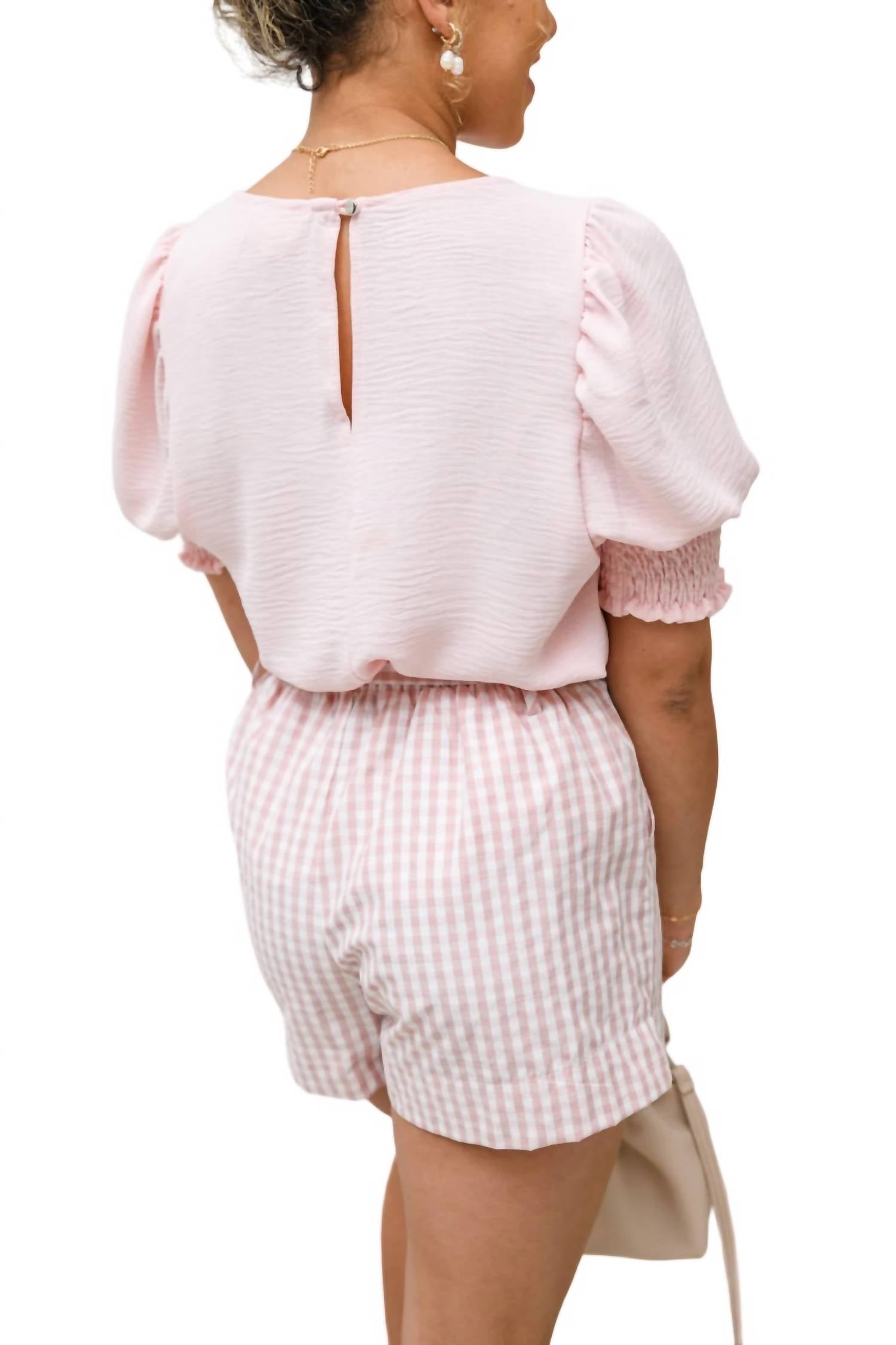 Cy Fashion - Prim & Pretty Gingham Tie Shorts