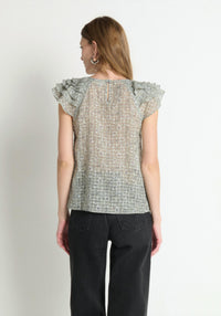 Nation Ltd - Sarina Ruffle Sleeve Top