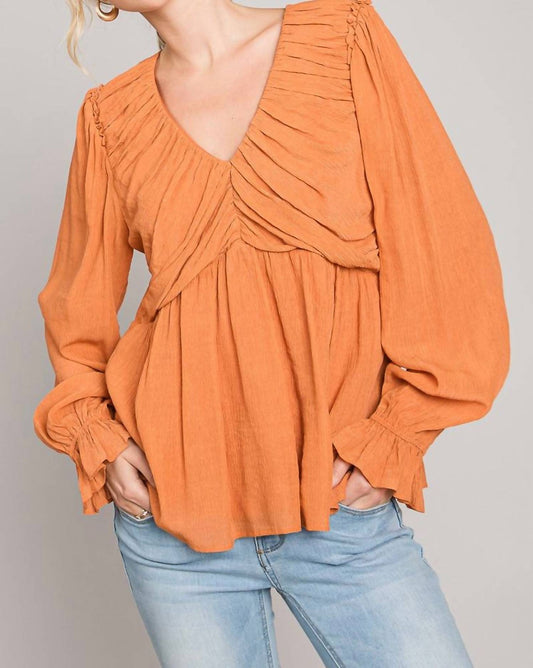 Heyson - Flare Crinkled Blouse