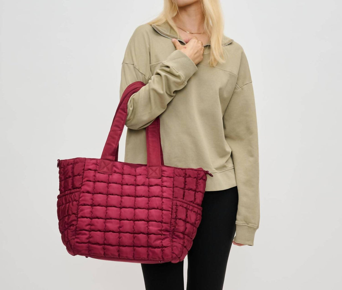 Sol And Selene - Women's Dreamer Quilted Puffer Tote Bag