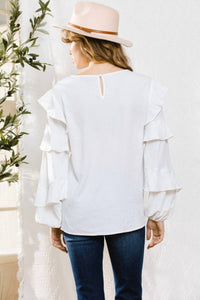 Oddi - Ruffle Puff Sleeve Top