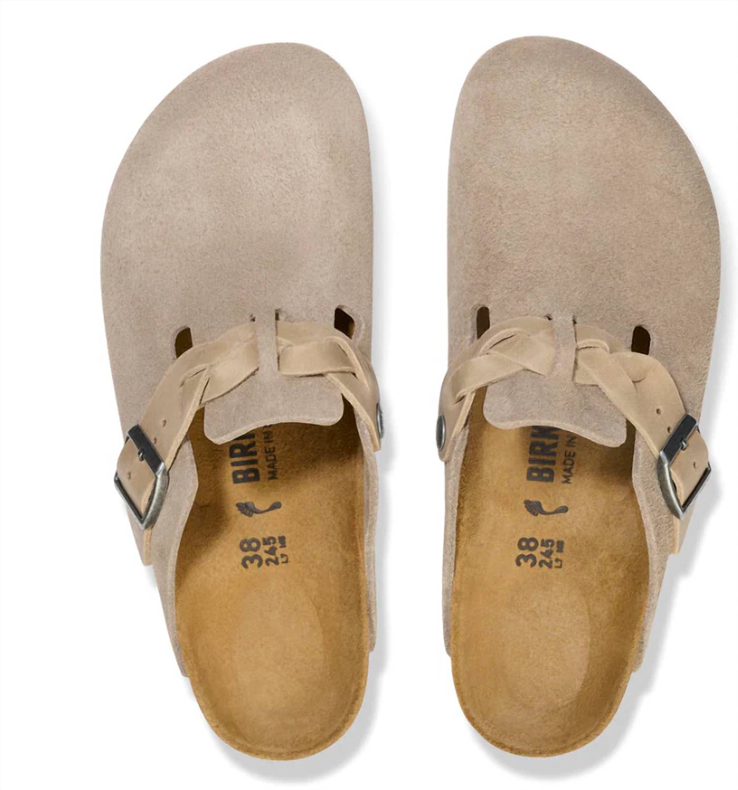 Birkenstock - Women's Boston Braided Suede Clogs