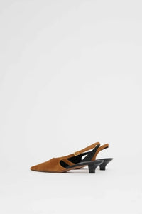 Mansur Gavriel Women's Anna Slingback Heel in saddle - women's heels - alternate view