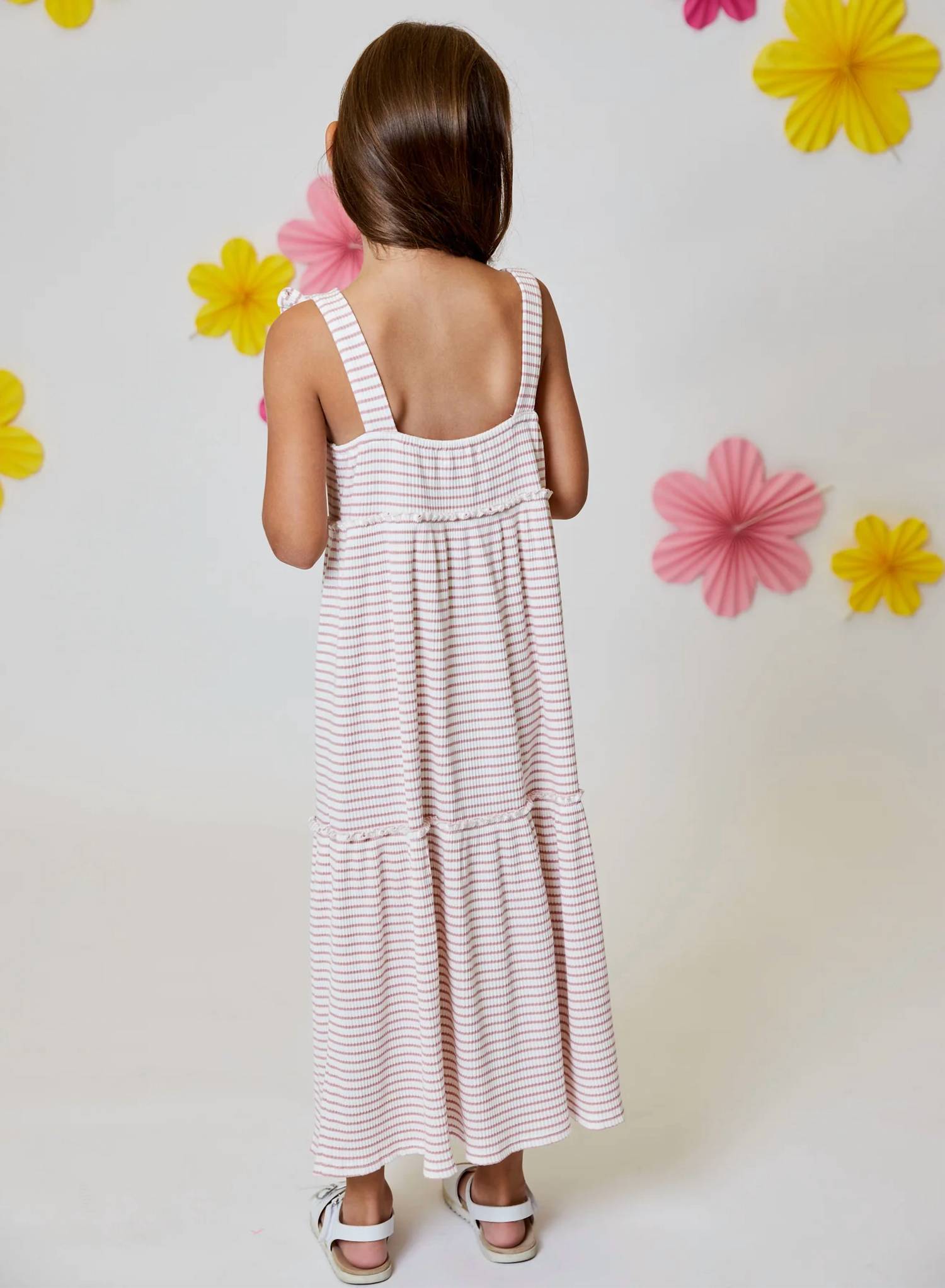 Design History - Girl's Tie Shoulder Maxi Dress