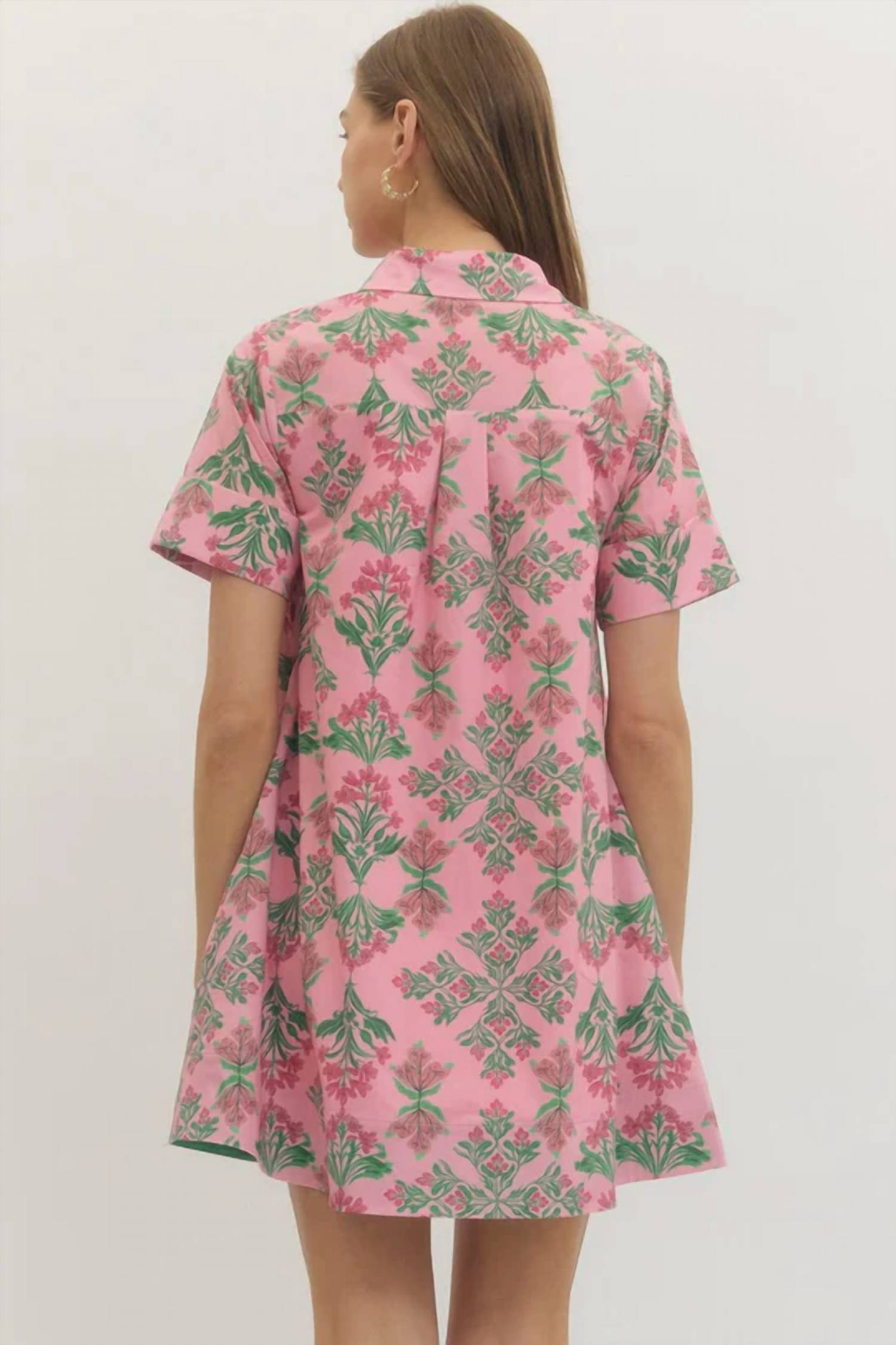 Entro - Print Button Up Mini Dress