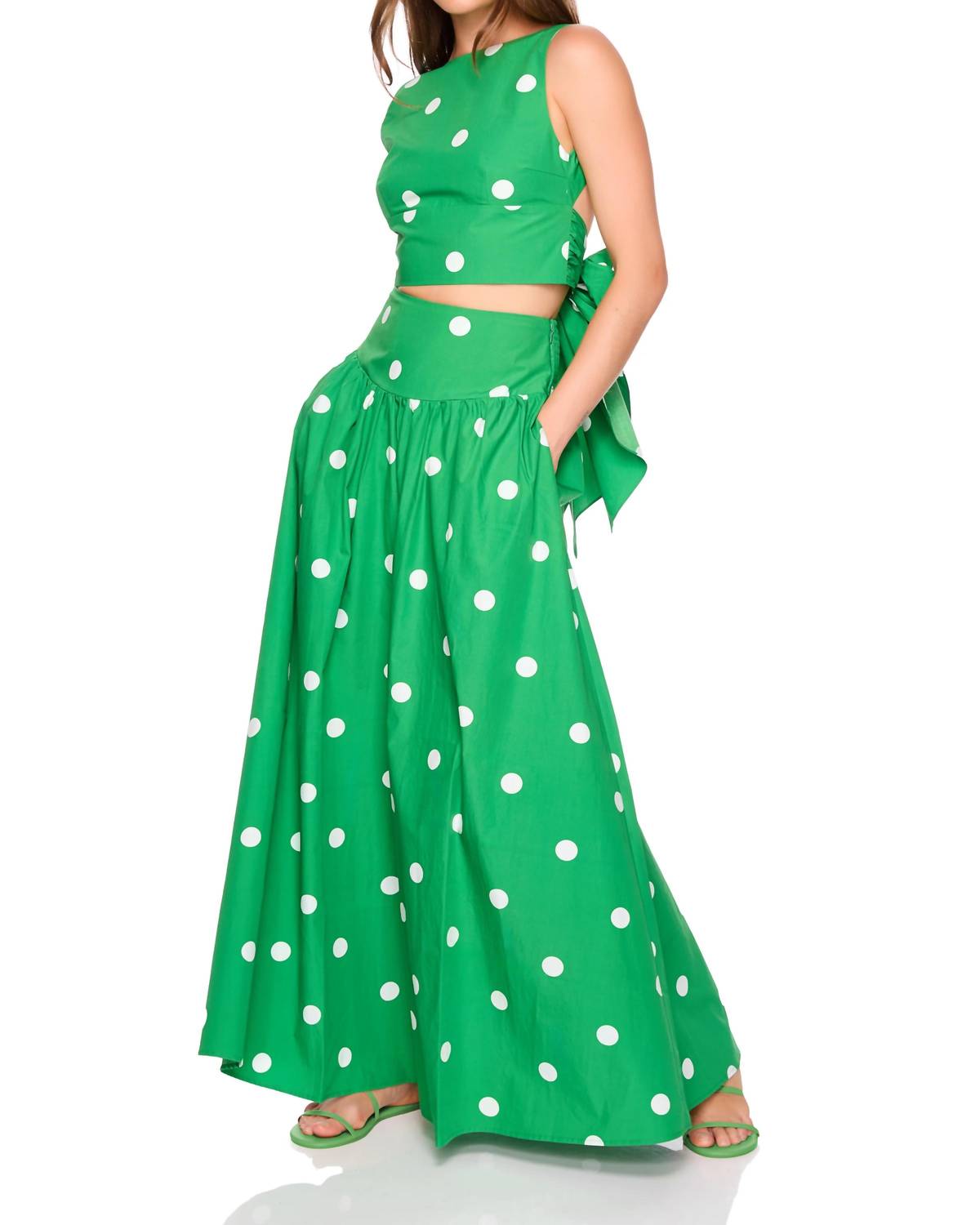 Susana Monaco - POPLIN POLKA DOT TIE BACK TOP