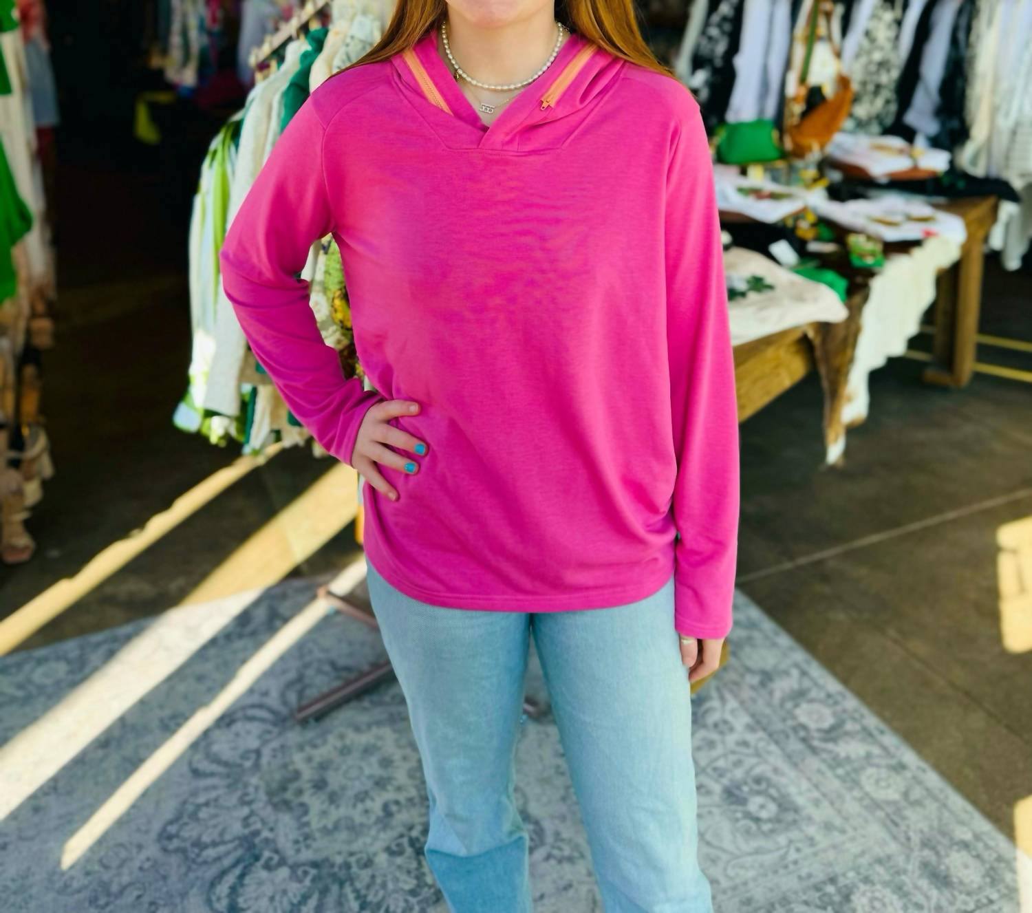 Trisha Tyler - Zip Neck Hoodie
